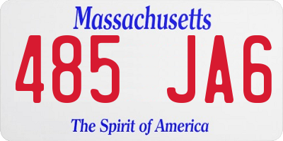 MA license plate 485JA6