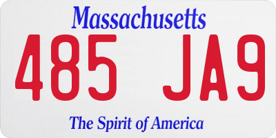 MA license plate 485JA9