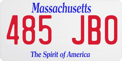 MA license plate 485JB0