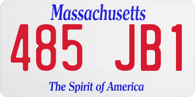 MA license plate 485JB1