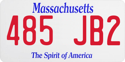 MA license plate 485JB2