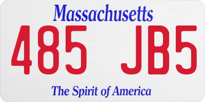 MA license plate 485JB5