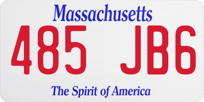 MA license plate 485JB6