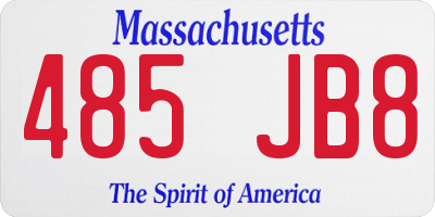 MA license plate 485JB8
