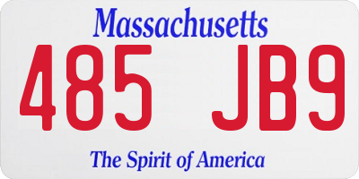 MA license plate 485JB9
