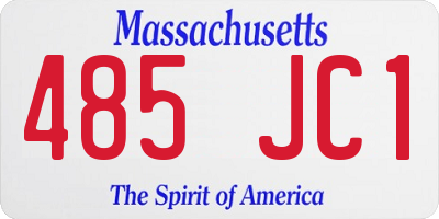 MA license plate 485JC1