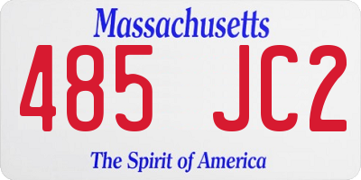 MA license plate 485JC2