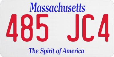 MA license plate 485JC4