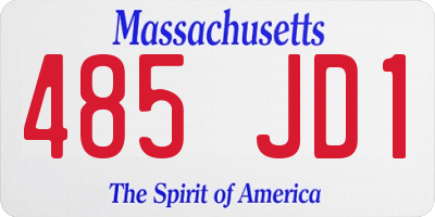 MA license plate 485JD1