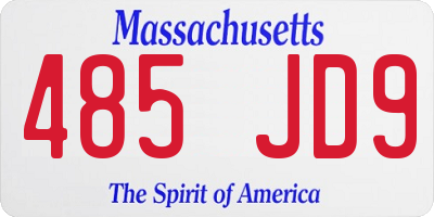 MA license plate 485JD9