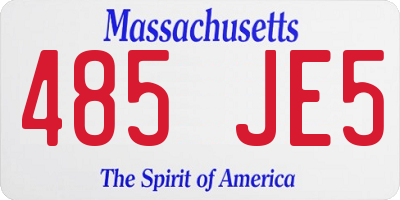 MA license plate 485JE5
