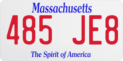MA license plate 485JE8