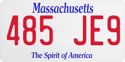 MA license plate 485JE9