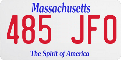 MA license plate 485JF0