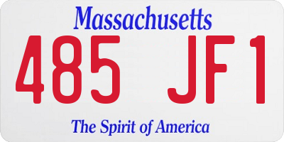 MA license plate 485JF1