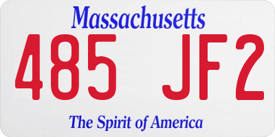 MA license plate 485JF2