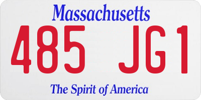 MA license plate 485JG1