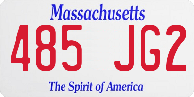 MA license plate 485JG2