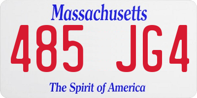 MA license plate 485JG4