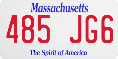 MA license plate 485JG6