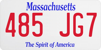 MA license plate 485JG7
