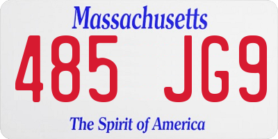 MA license plate 485JG9