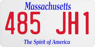 MA license plate 485JH1