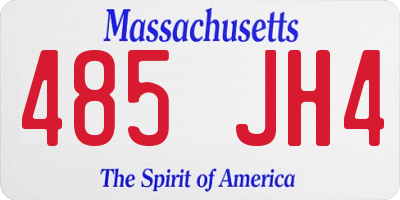 MA license plate 485JH4