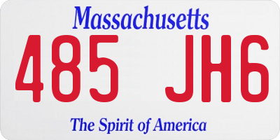 MA license plate 485JH6