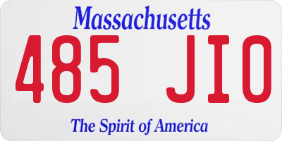 MA license plate 485JI0