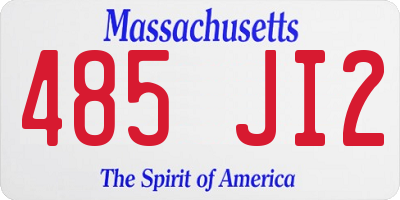 MA license plate 485JI2