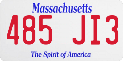 MA license plate 485JI3