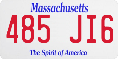 MA license plate 485JI6