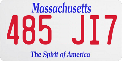 MA license plate 485JI7
