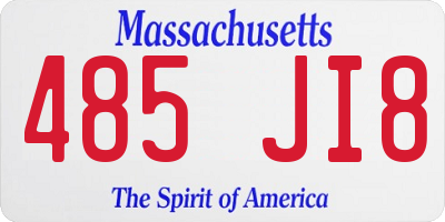 MA license plate 485JI8