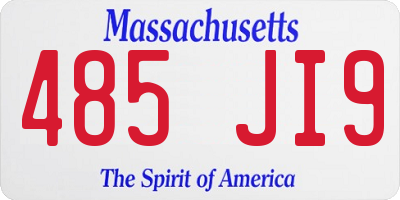MA license plate 485JI9