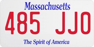 MA license plate 485JJ0