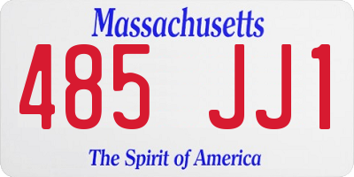 MA license plate 485JJ1