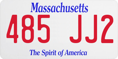 MA license plate 485JJ2