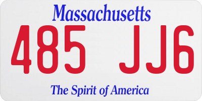 MA license plate 485JJ6