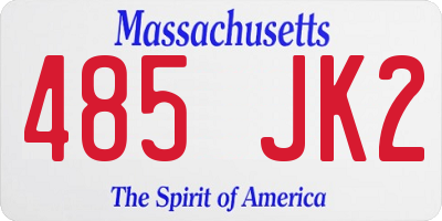 MA license plate 485JK2
