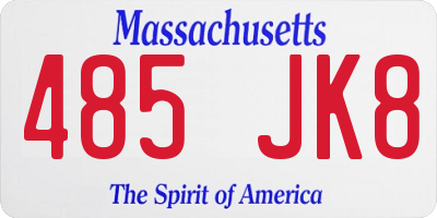 MA license plate 485JK8