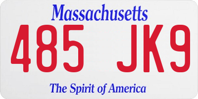 MA license plate 485JK9
