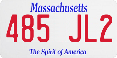 MA license plate 485JL2