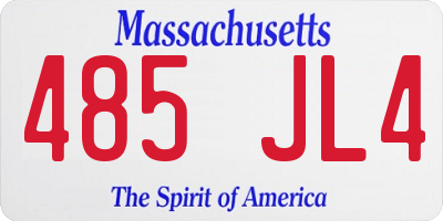 MA license plate 485JL4