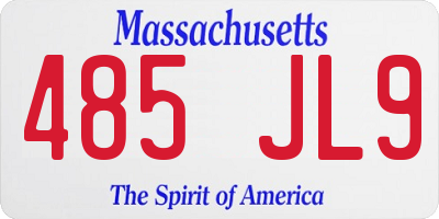 MA license plate 485JL9