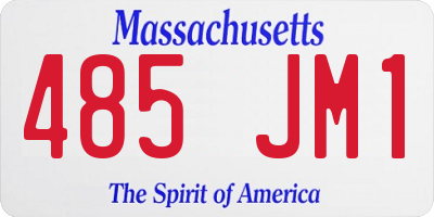 MA license plate 485JM1