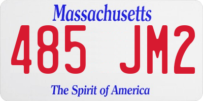 MA license plate 485JM2