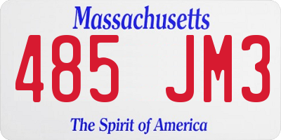 MA license plate 485JM3