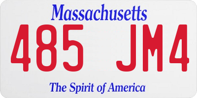 MA license plate 485JM4